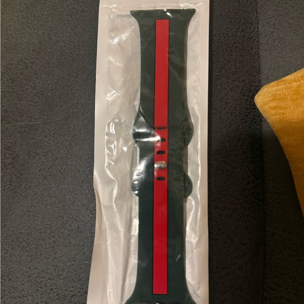 Green and Red Watch Band